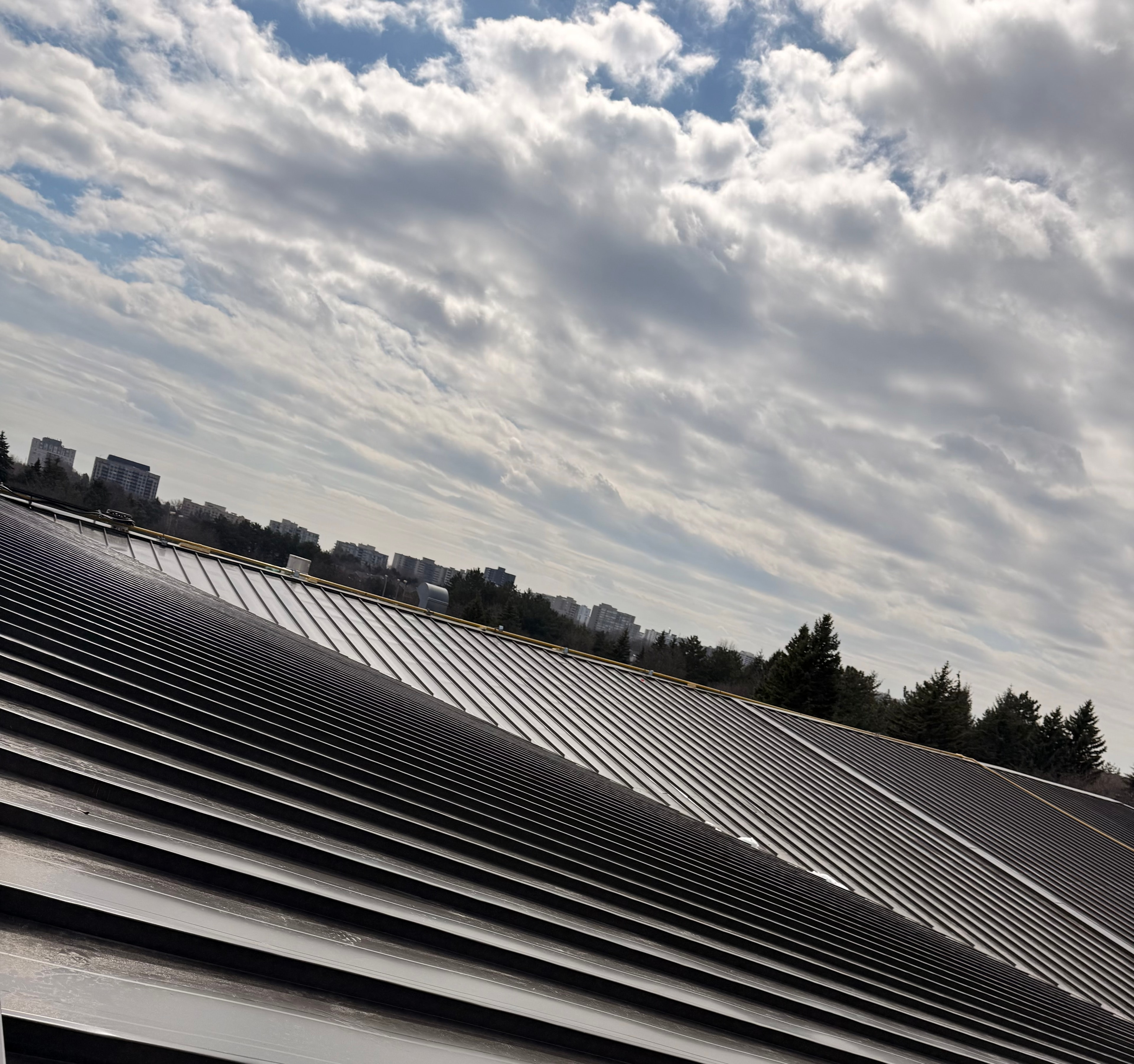 Standing Seam — Panel Close-Up at Sunset — Primus Sheet Metal Corp. GTA