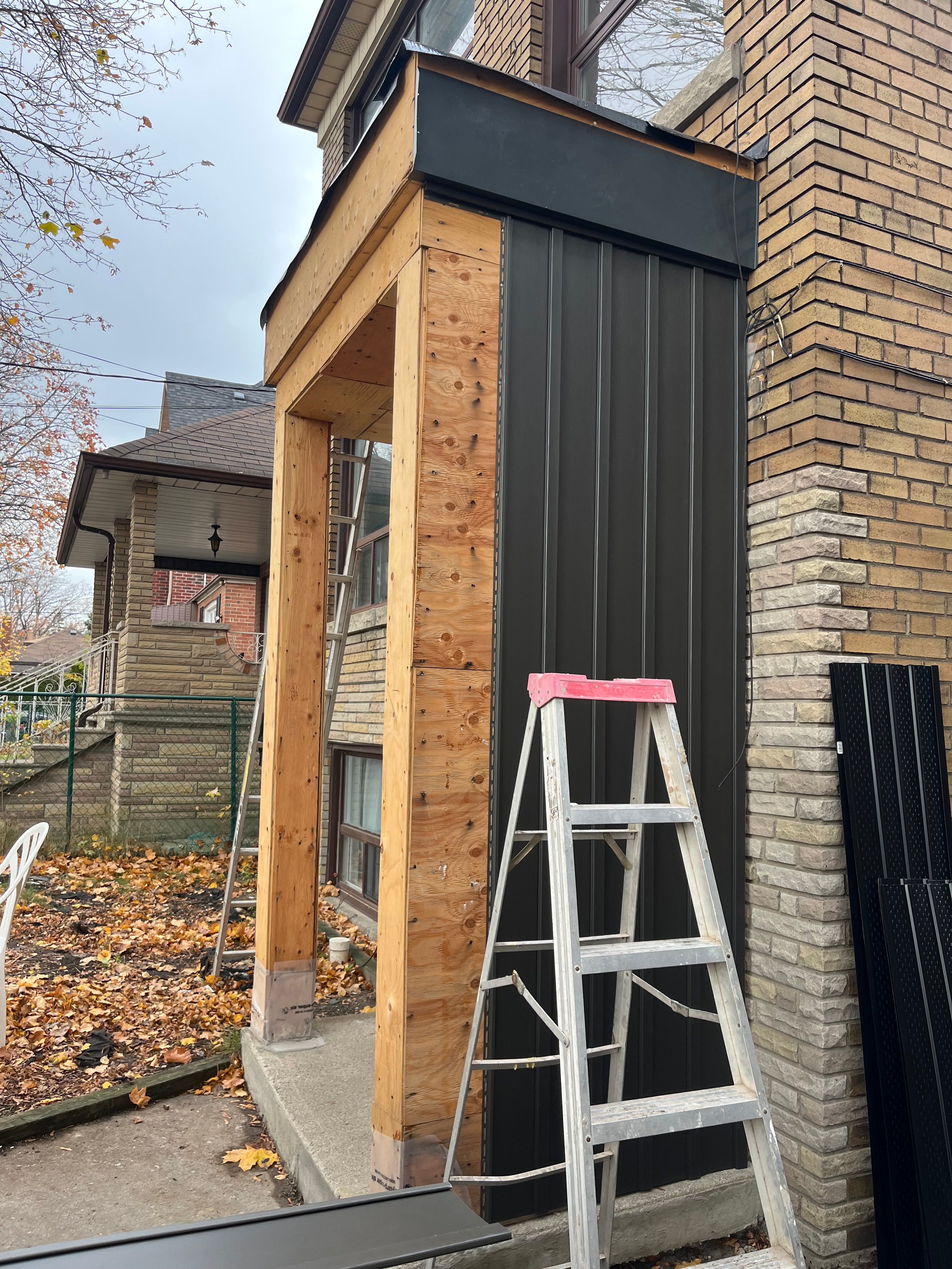 Residential Metal Cladding — Porch Canopy — Primus Sheet Metal Corp. GTA