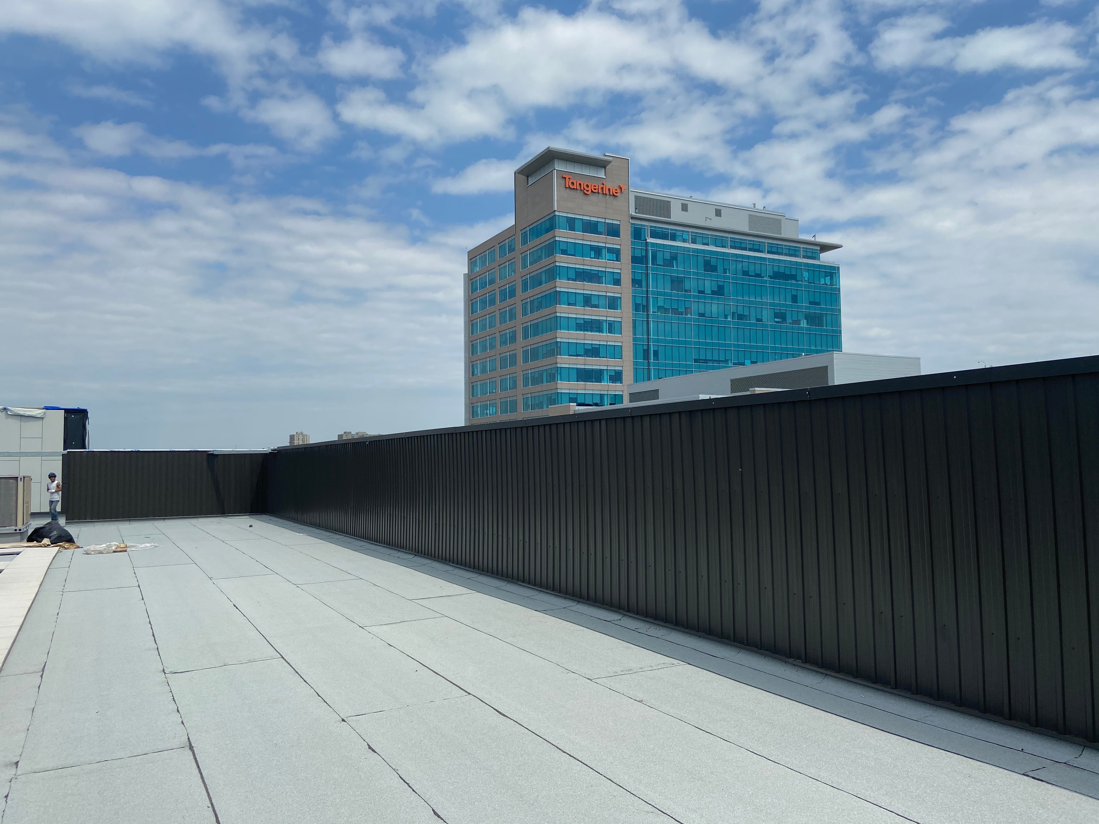 Dark Metal Cladding — Rooftop Screen, City View — Primus Sheet Metal Corp. GTA