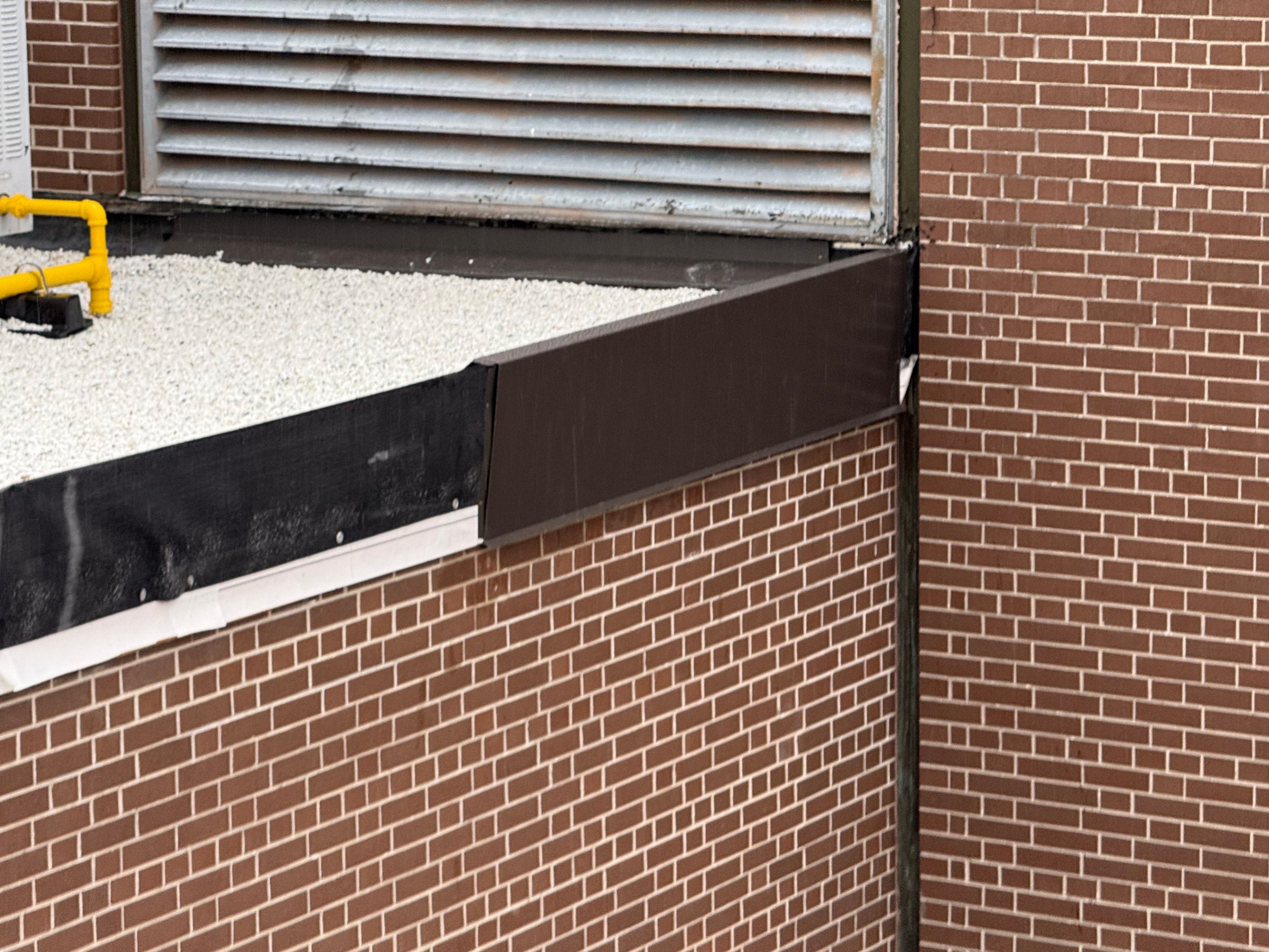 Dark Metal Fascia — Parapet Flashing, Brick Building — Primus Sheet Metal Corp. GTA