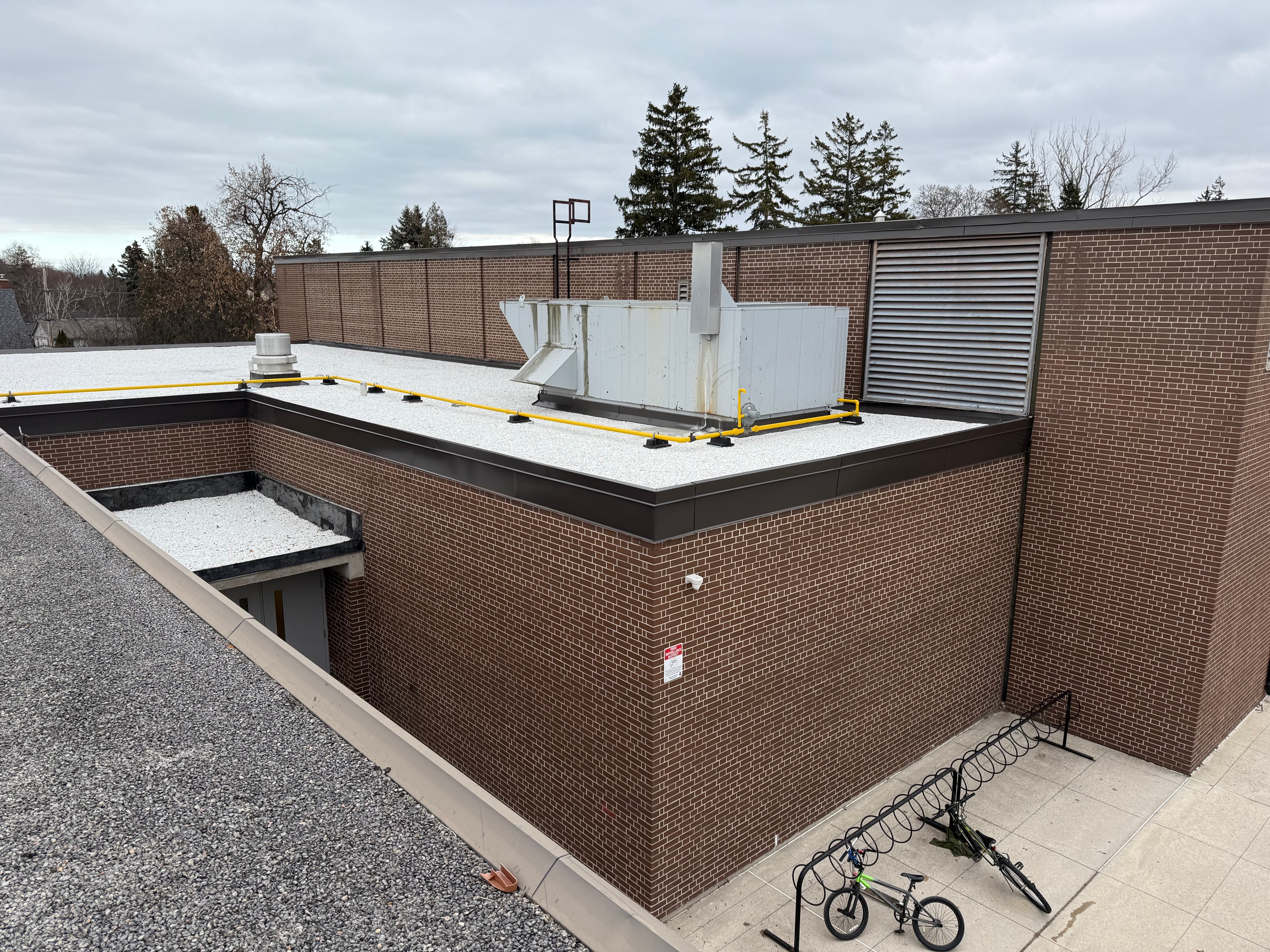Dark Metal Coping & Fascia — Commercial Rooftop Overview — Primus Sheet Metal Corp. GTA