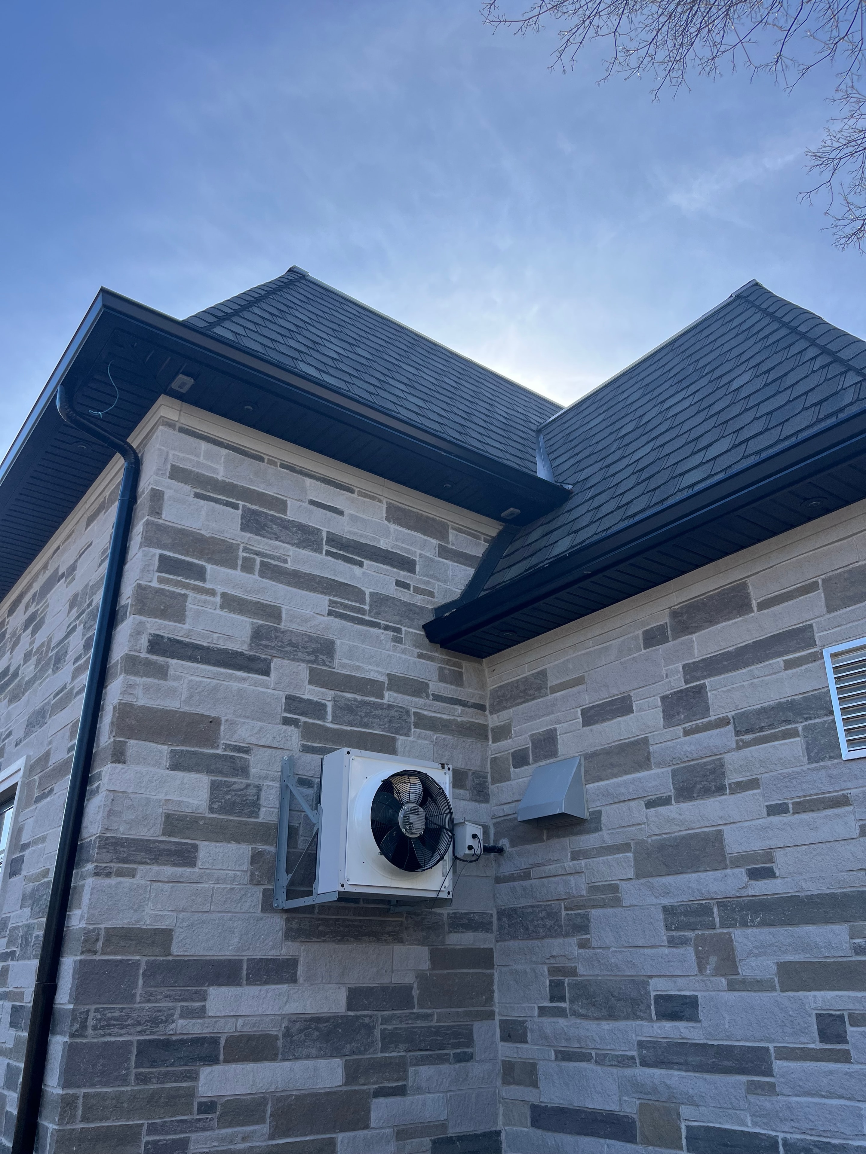 Metal Soffit & Fascia — Stone Clad Residential — Primus Sheet Metal Corp. GTA